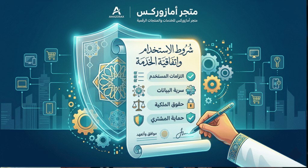 شروط خدماتنا - وسياسة الضمان واهم 6 اسئلة - متجر امازوركس